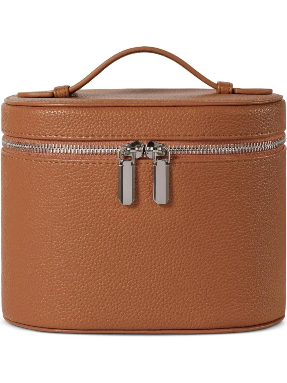 Portable Makeup Bag with Compartments & Handle | Travel Cosmetic Organizer for